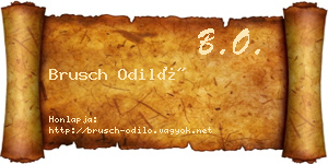 Brusch Odiló névjegykártya